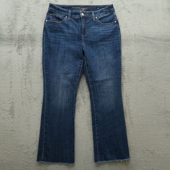 Chico's Jeans Women's 0 US-4 Mid-Rise Slimming Girlfriend Kick Flare 25" Inseam - Picture 1 of 16